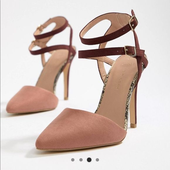 New Wide Fit Pointed Strappy Sandals Snakeskin - Picture 3 of 4